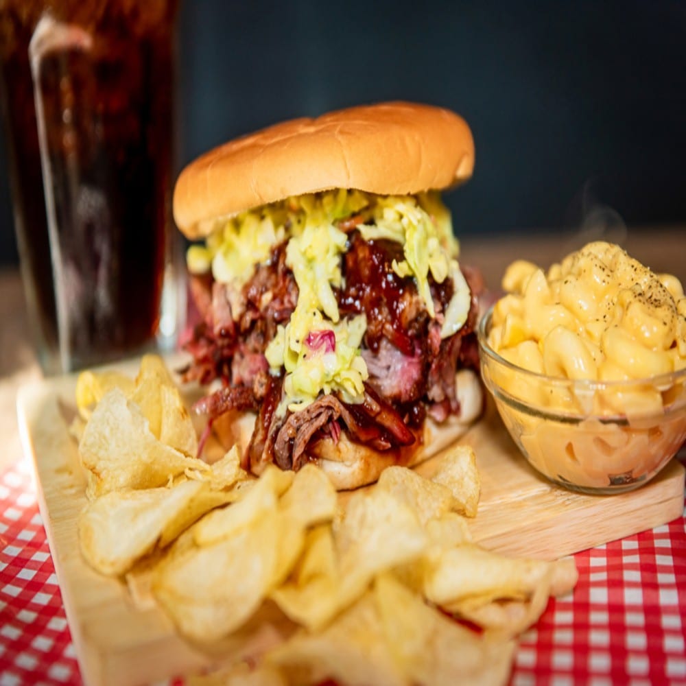 Pork Steak Sandwich.