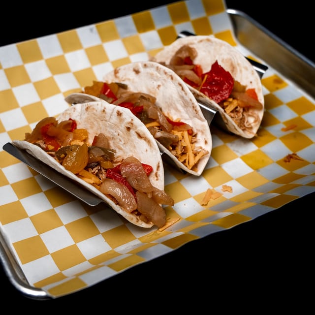 3 Smoked Chicken Tacos.